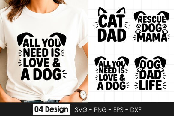 All You Need is Love Dog Quote SVG PNG