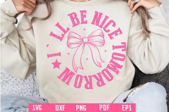 Coquette Funny PNG, Girly Retro Quote SVG