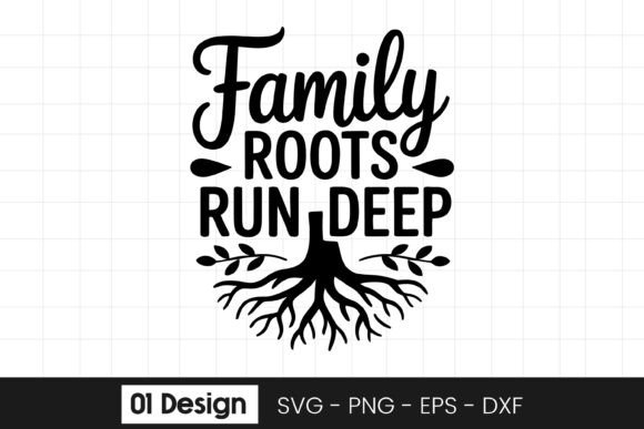 Family Roots Run Deep Tree Quote SVG PNG