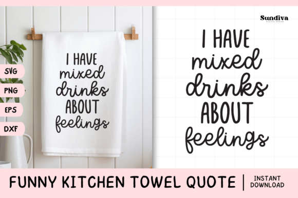 Funny Dish Kitchen Towel Quote SVG 22: A Lighthearted Embroidery Design for Real Projects