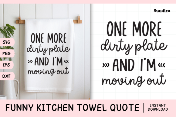 Funny Dish Kitchen Towel Quote SVG 5 Review: Humor Meets Stitching