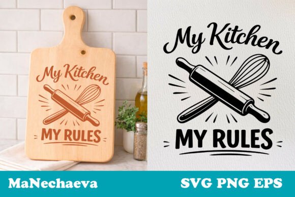 Funny Kitchen Quote SVG Rules