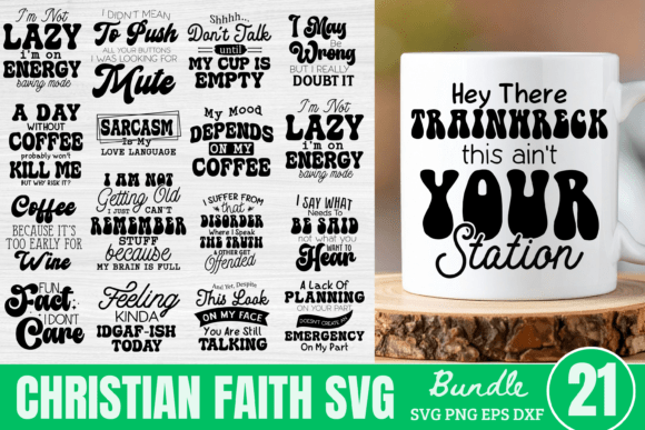 Funny Sarcastic Coffee Quote SVG Bundle