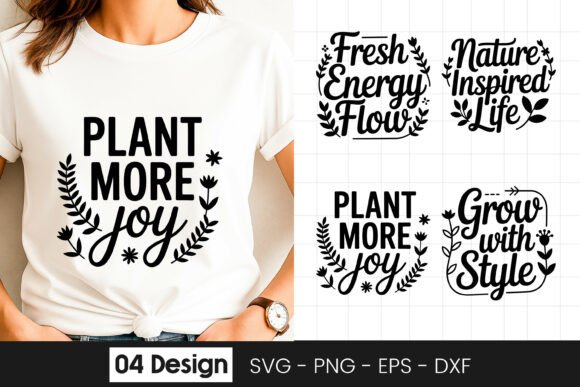 Plant More Joy Inspirational Quote SVG
